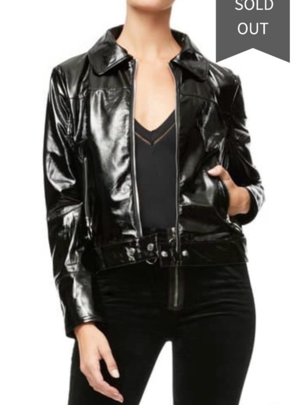Good American Patent Biker Jacker
NWT size 2 medium